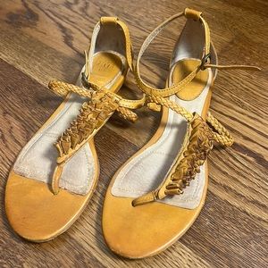 Frye Tan Leather Sandals